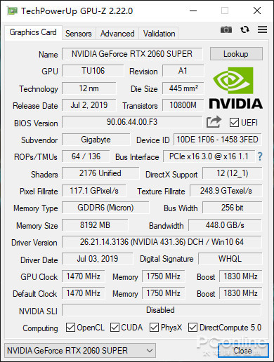 技嘉RTX 2060 SUPER测评：低调隐藏着澎湃的性能