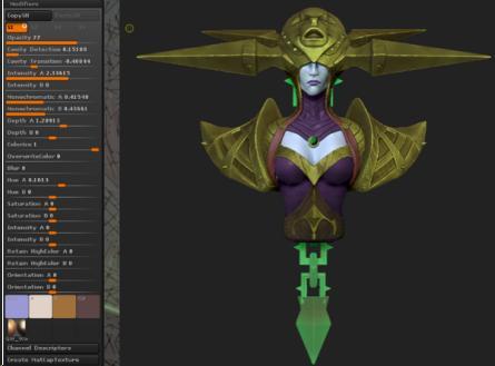 建模大神用zbrush软件绘制 LOL中的Lissandra