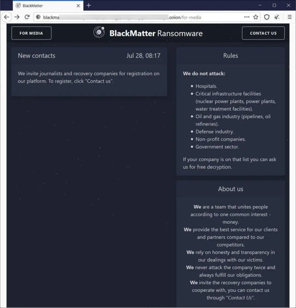 BlackMatter勒索软件团伙崛起