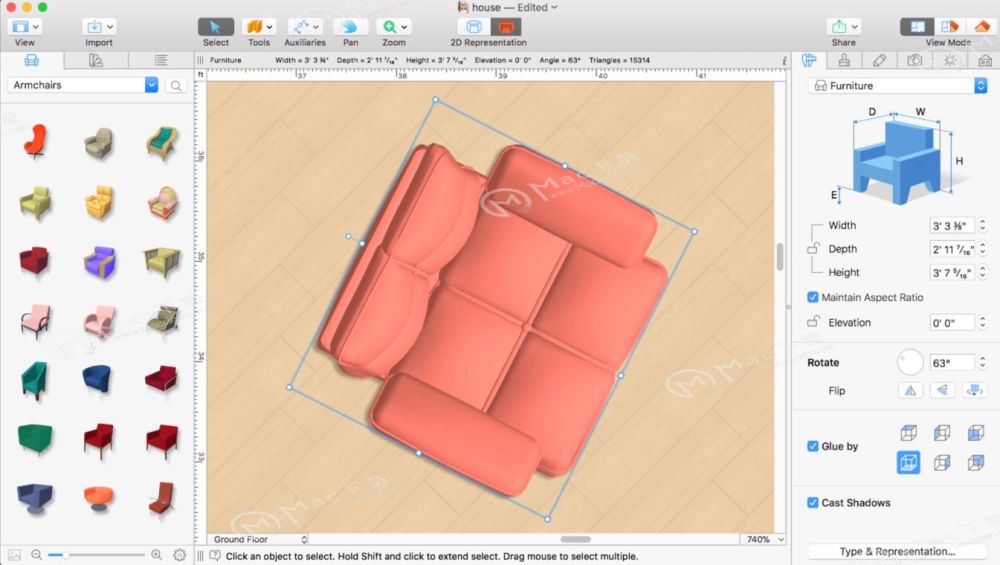 Live Home 3D Pro for mac（3D家居设计软件）v4.3.1中文激活版