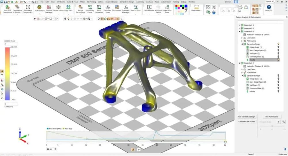 强大的金属3D打印软件3DXpert 17：?创成拓扑、隐式建模、工艺脚本、成型仿真