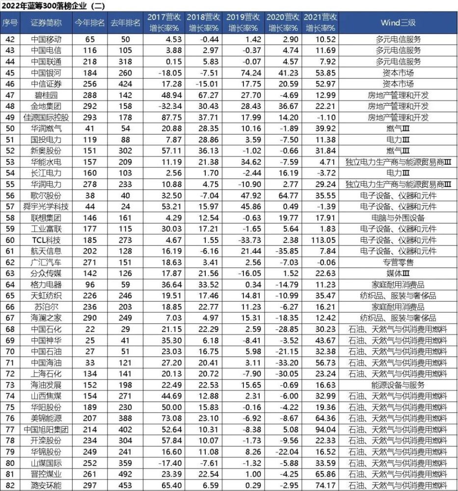 2022中国蓝筹企业成长报告：进步与衰退