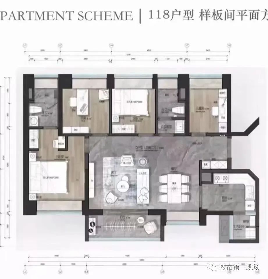 龙岗大运今日开放样板房，12月底开盘，推售约75-144平2-4房带装修