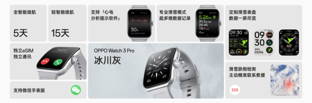 微信功能即将上线！OPPO Watch 3 Pro冰川灰今日首发