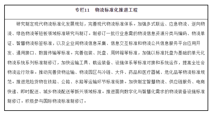 我国现代物流领域第一份国家级五年规划，来了！