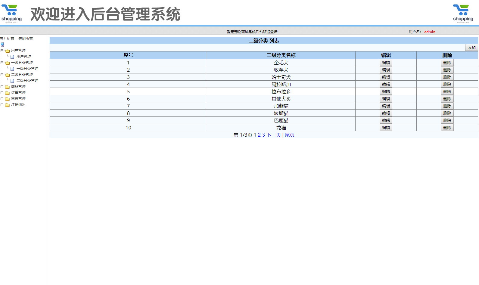 Java毕业设计宠物商城系统ssm框架课程设计计算机软件开发