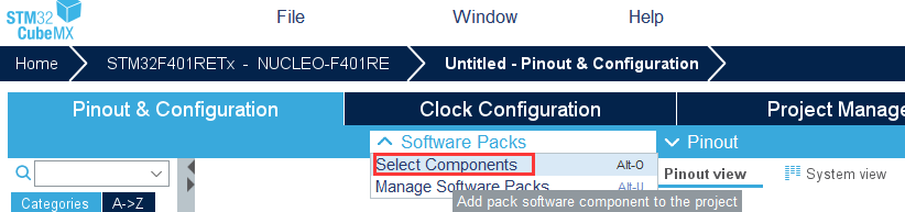 基于STM32Cube MX开发的TencentOS-Tiny软件包