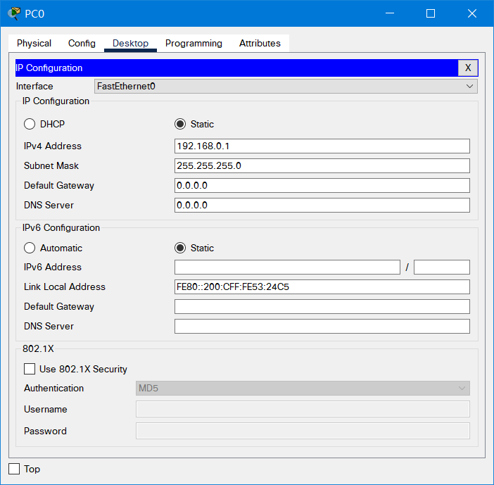 计算机网络实验之Cisco Packet Tracer 实验