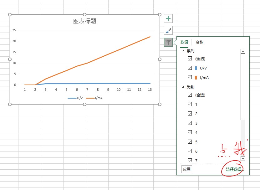 Multisim 14元件伏安特性测量