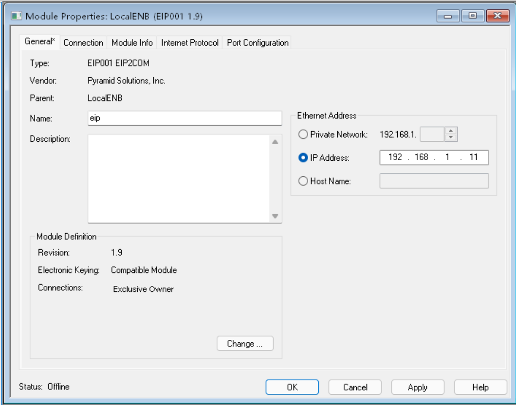 Profinet转EthetNetIP网关连接AB PLC