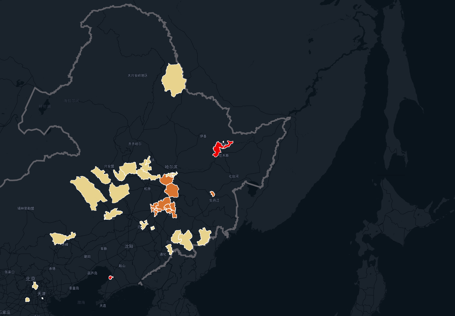 疫情地图 | 低代码制作全国重点管控地区行政区地图（截至4月16日）