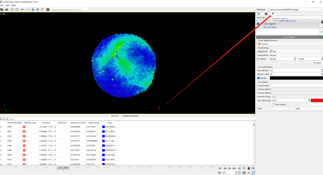 [lammps教程]OVITO绘制原子应力云图