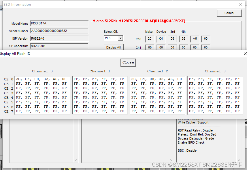 SM2258XT+B17A测试（焊接+开卡+测速+跑圈）