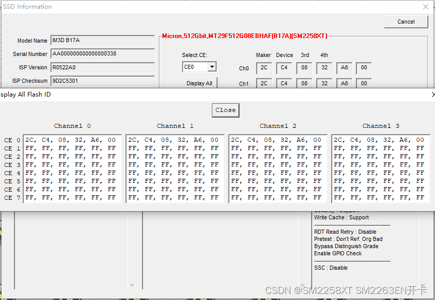 SM2258XT+B17A测试（焊接+开卡+测速+跑圈）