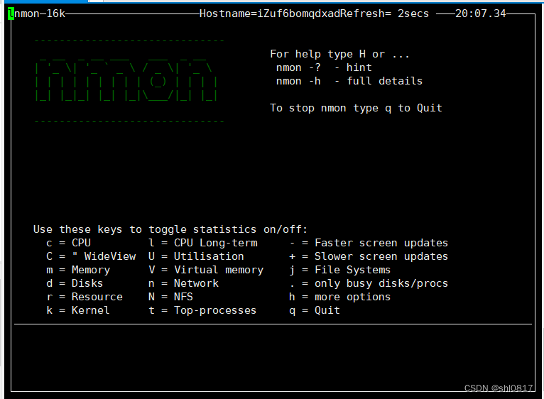 Linux学习准备,nethogs,htop,nmon,dstat用法