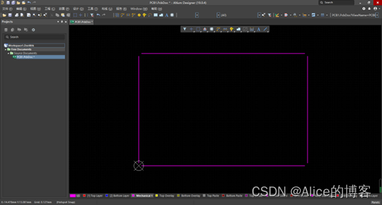 AD绘制PCB板框+定位孔（Altium Designer）