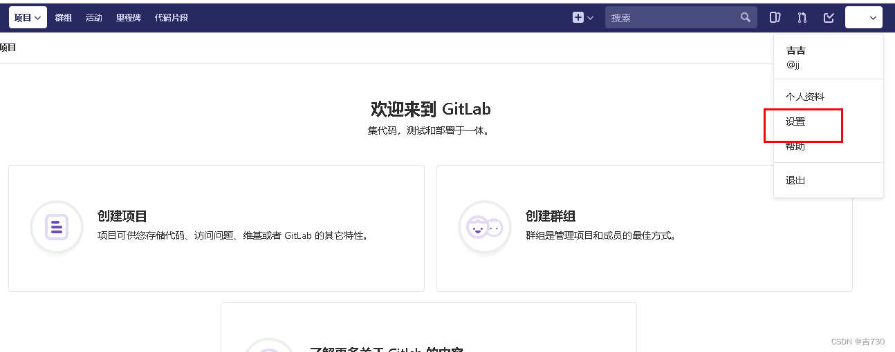 自动化部署CI/CD的搭建 自动化部署项目（develop服务器搭建， gitlab服务器搭建）第一部分