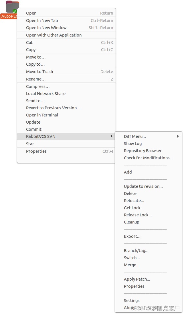 RabbitVCS:ubuntu下svn可视化工具的安装和使用