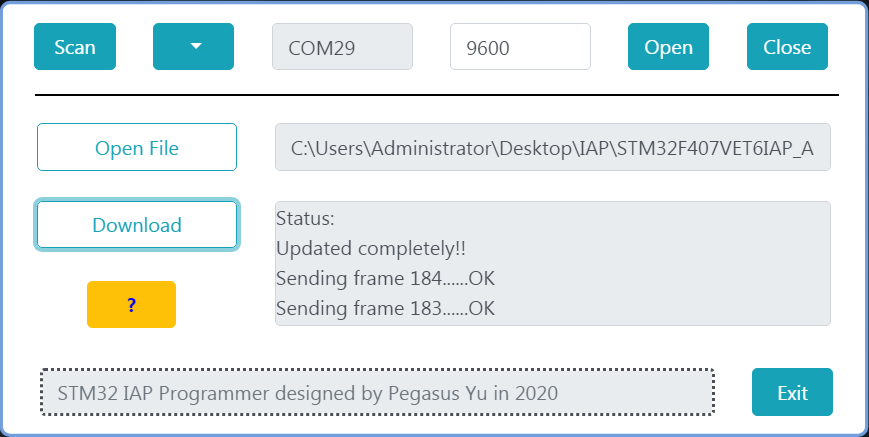 STM32 IAP 升级设计 （HAL完整例程及下载界面软件）