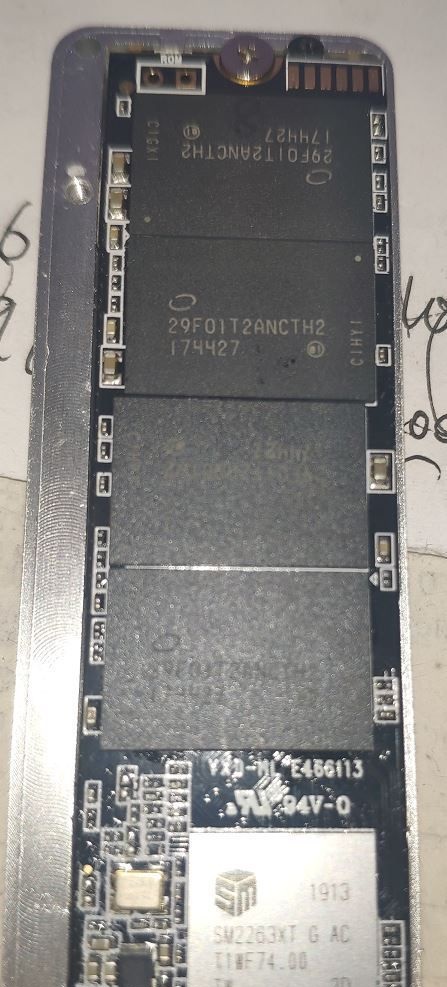 SM2263XT贴四片PF29F01T2ANCTH2，SM2263XT量产工具成功开卡