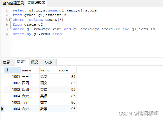 MySQL查询