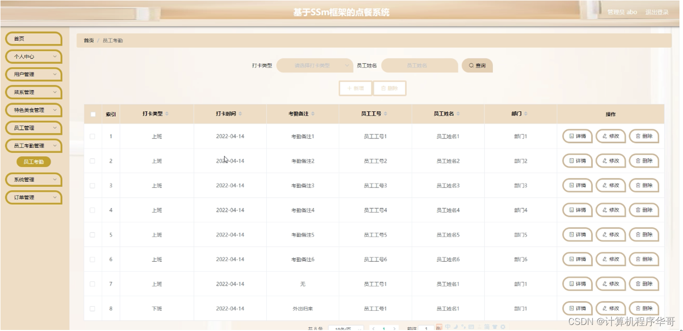 计算机毕设（附源码）JAVA-SSM基于框架的点餐系统