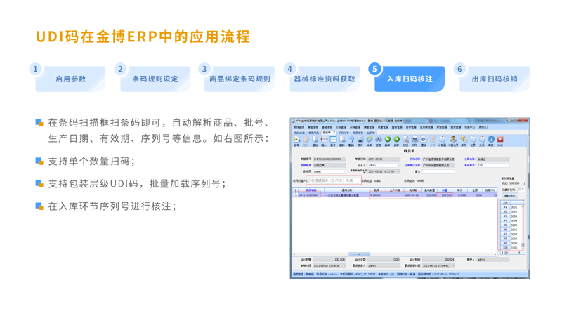 金博软件UDI码系统管理功能，帮助医疗器械经营企业应对新法规