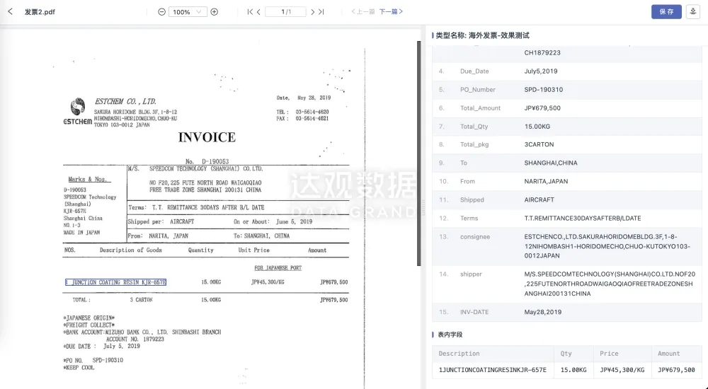 达观OCR，图像文字抽取算法平台满足业务场景快速定制