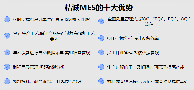 专业MES执行系统软件开发商,精诚MES系统的优势