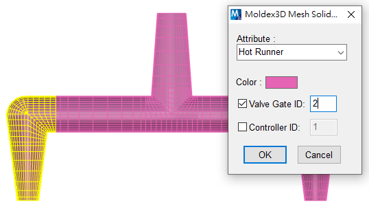 Moldex3D模流分析之如何设定实体模型的阀式浇口控制属性