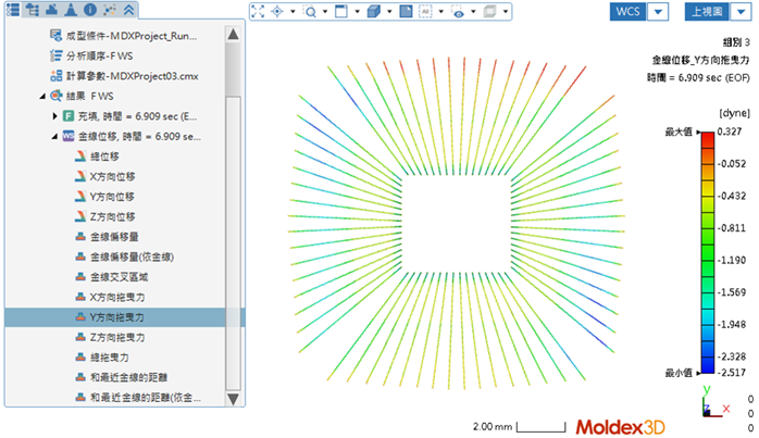 Moldex3D模流分析之金线偏移及芯片封装