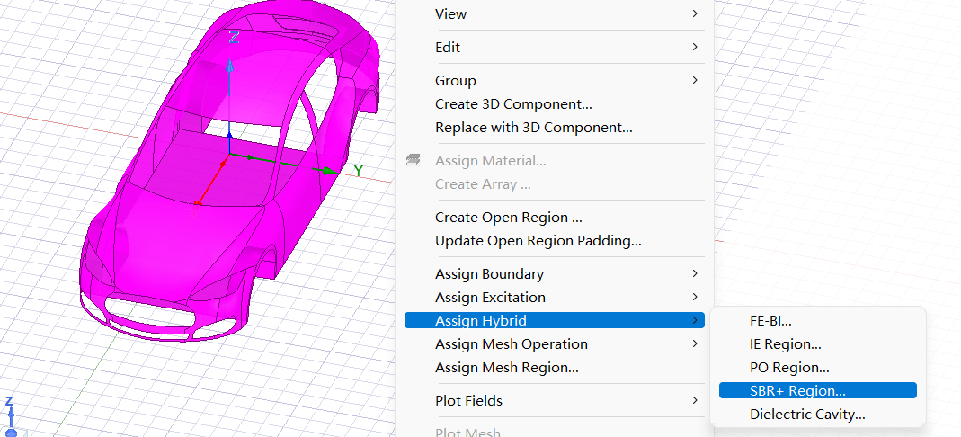 ANSYS HFSS SBR+车载天线布局仿真