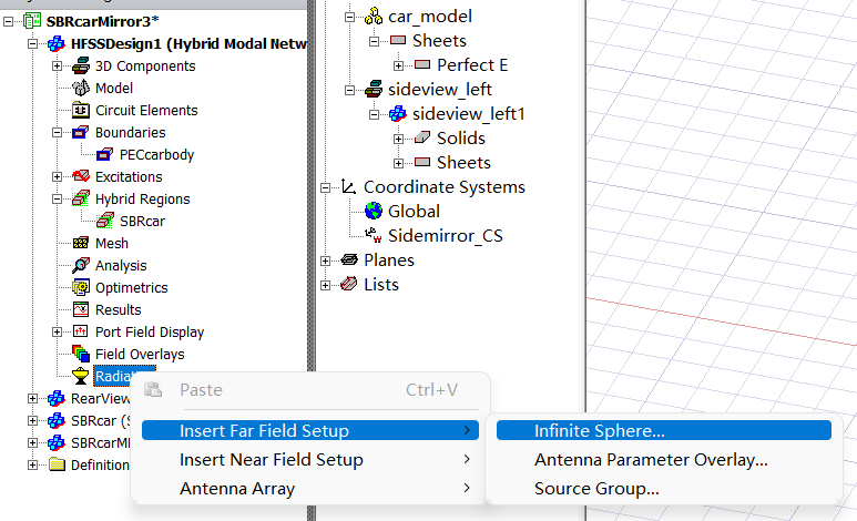 ANSYS HFSS SBR+车载天线布局仿真