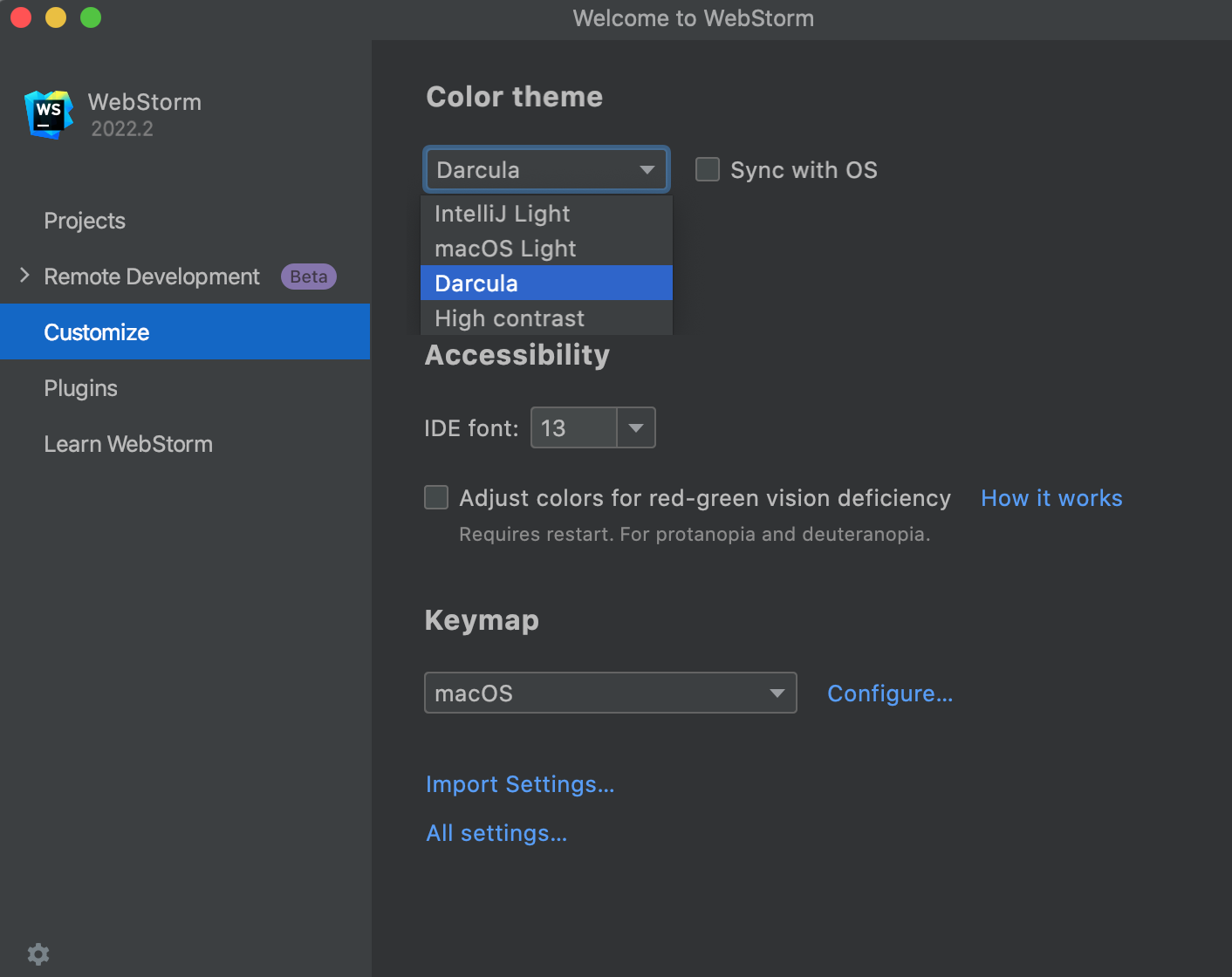 JavaScript开发工具WebStorm入门教程：第一次运行WebStorm