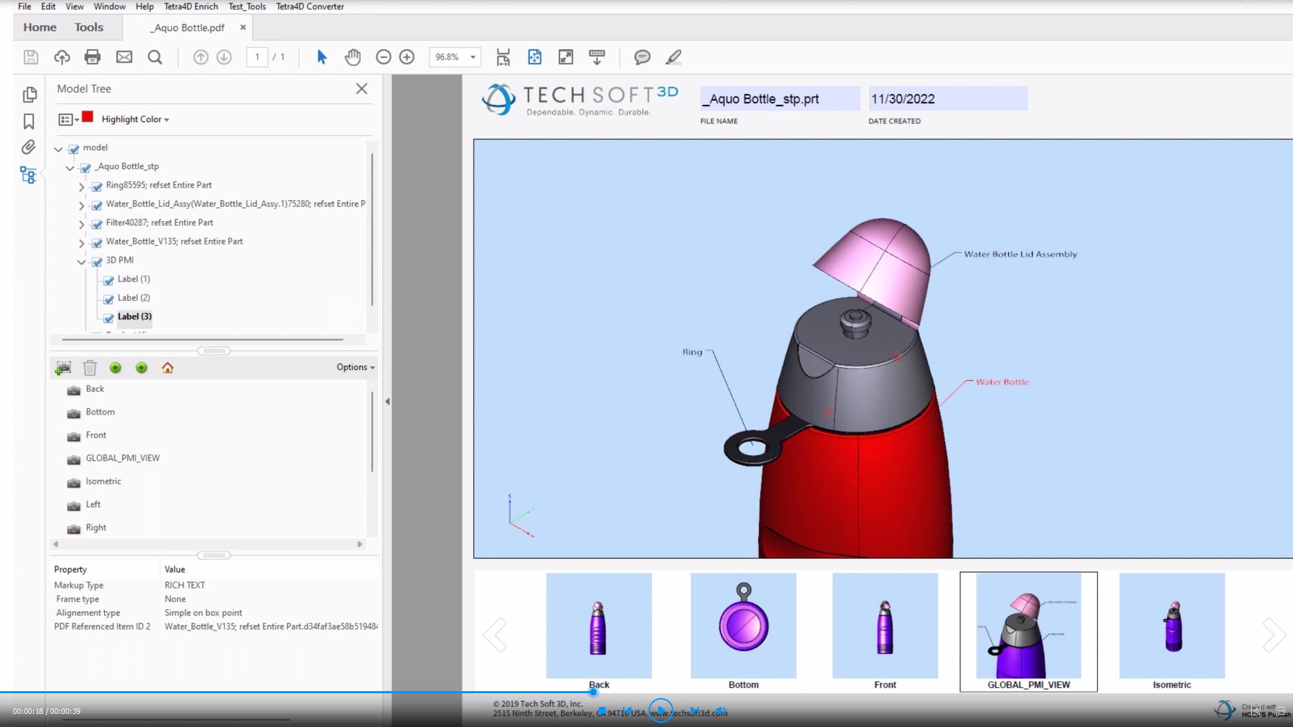 3D数据发布工具 HOOPS Pulish v2023全新发布：支持Visual Studio 2019，增强PMI关联，改进缩略图生成