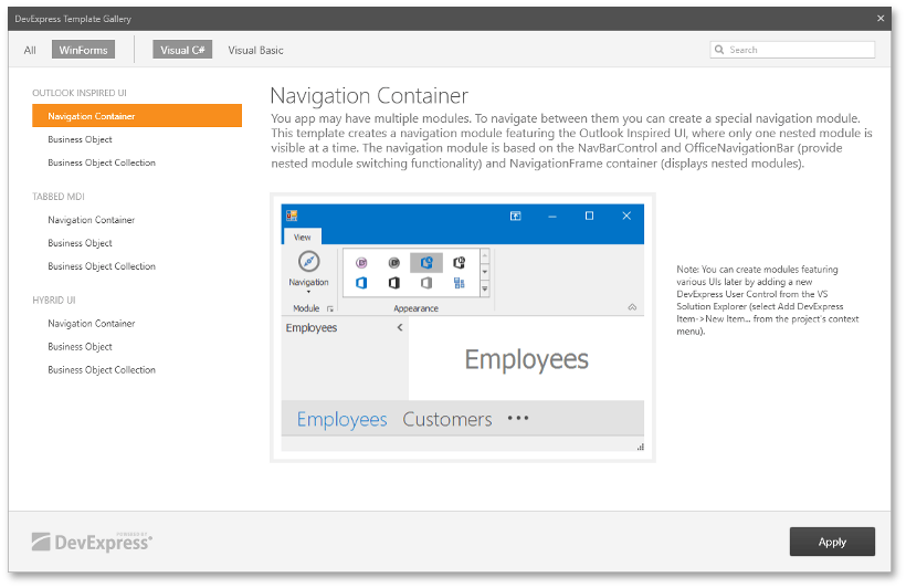 界面控件DevExpress WinForm中文教程 - 如何使用模板库构建类Office UI class=