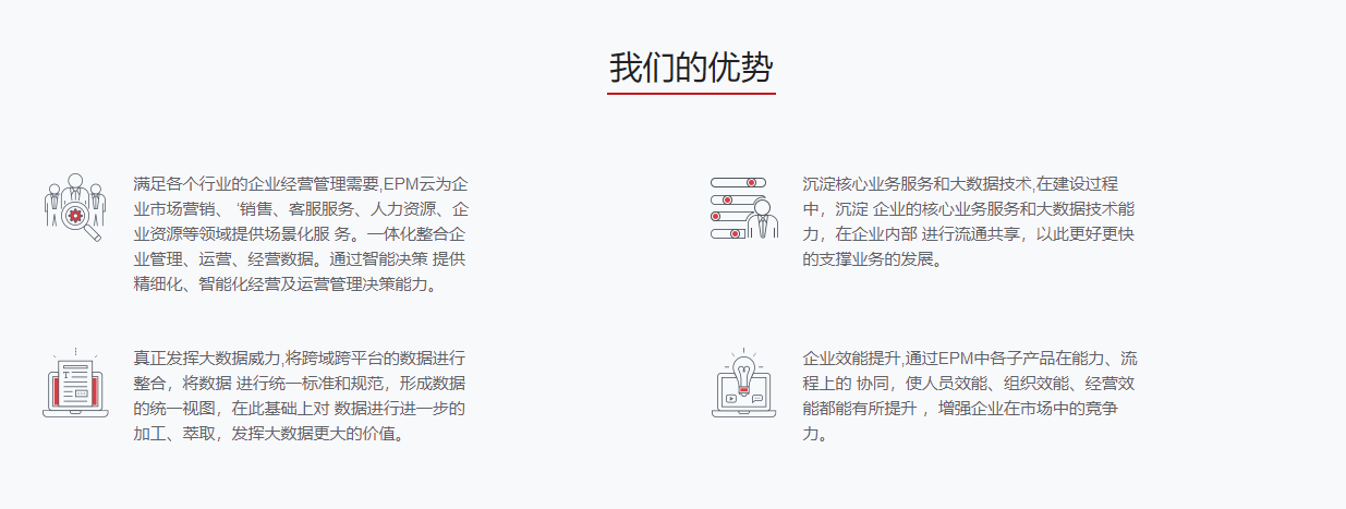 东方国信EPM的功能截图