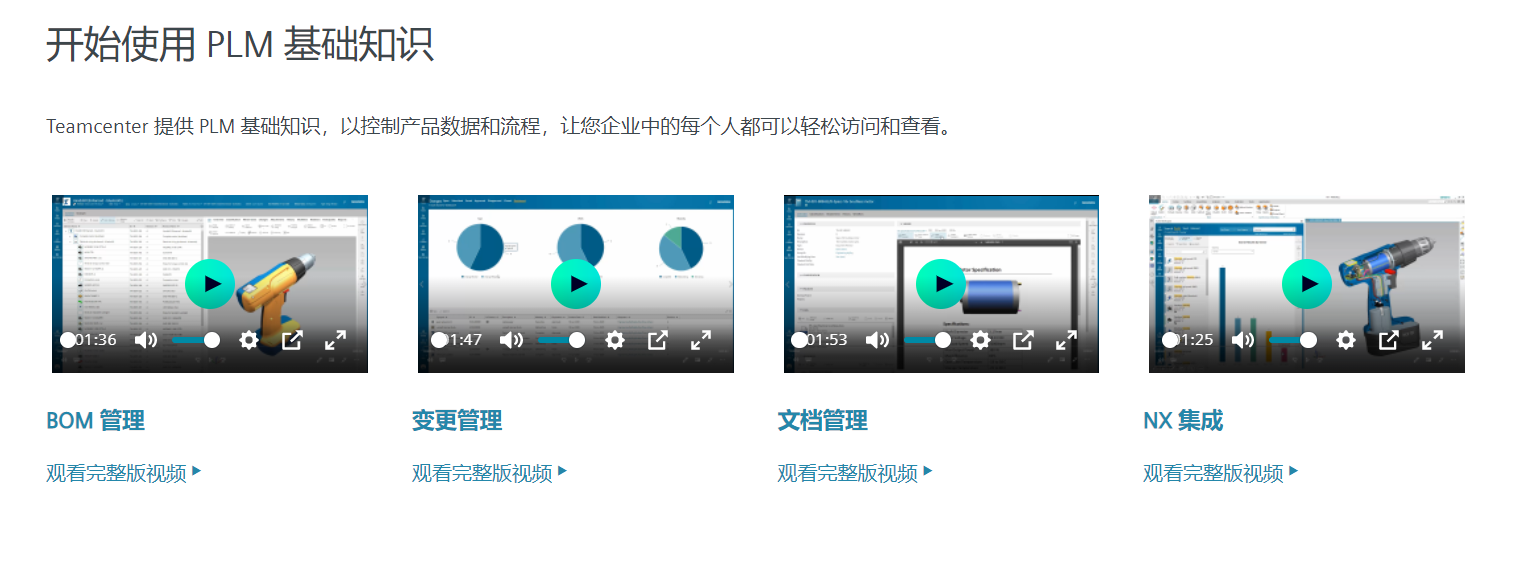 Teamcenter的功能截图