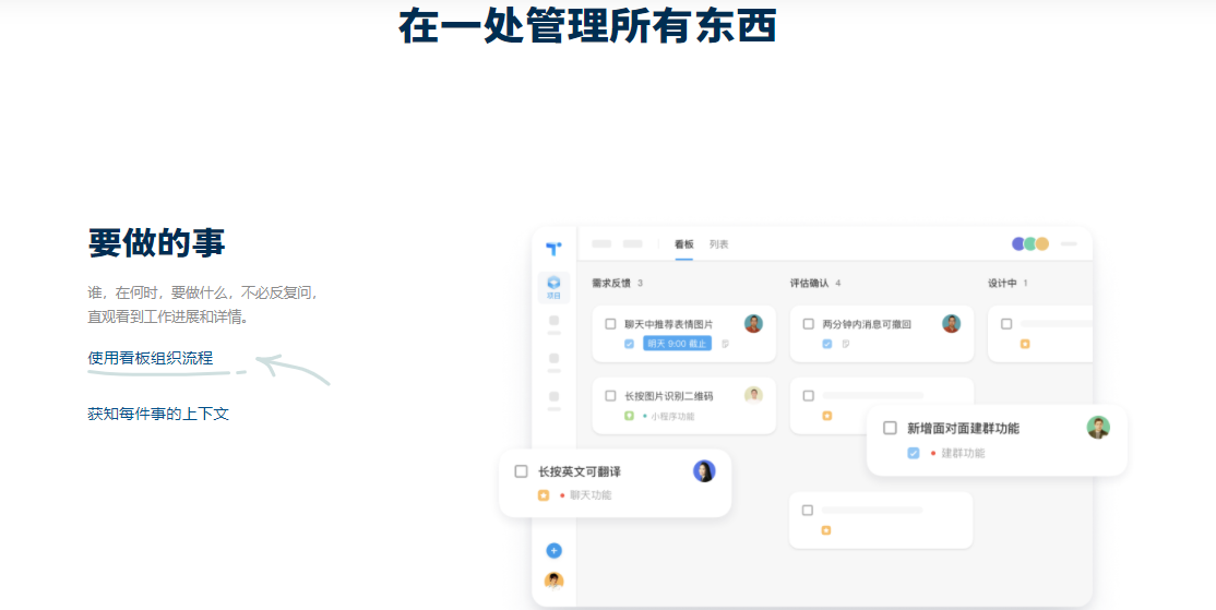 Teambition的功能截图