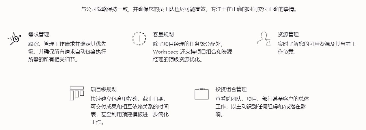 Planview Clarizen的功能截图